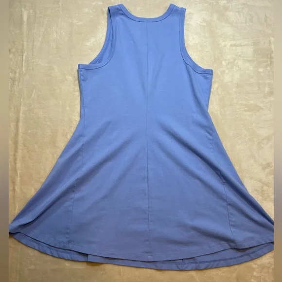 A New Day Blue Sleeveless Swing Dress | Athleisure Stretch Knit | Medium - Picture 2 of 6